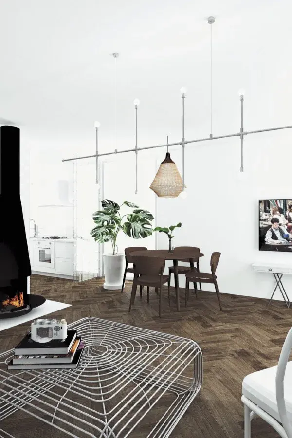 Biel i uwędzona jodełka